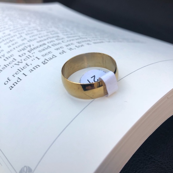 NW Yellow Gold over Stainless Steel, Unisex Ring - Picture 4 of 5